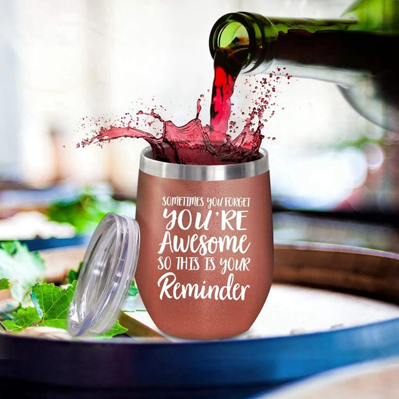 Набор стаканов для вина из нержавеющей стали объемом 12 унций пенсионные Подарки