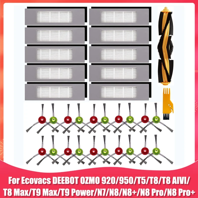 

Сменный Набор аксессуаров для пылесоса Ecovacs Deebot Ozmo 920/950/T5/T8/T8 AIVI/T8 Max/T9 Max/T9 Power/N7/N8