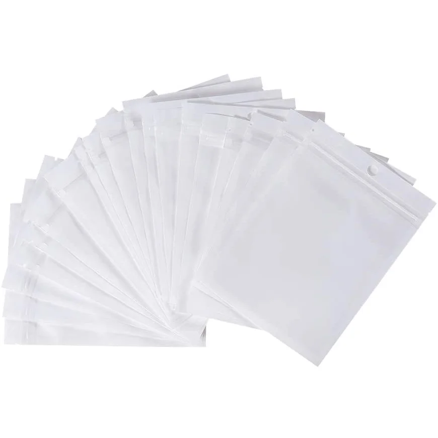 

Прозрачные белые пластиковые повторно закрывающиеся полиэтиленовые пакеты с застежкой-молнией, пакеты для доставки с отверстием для подве...