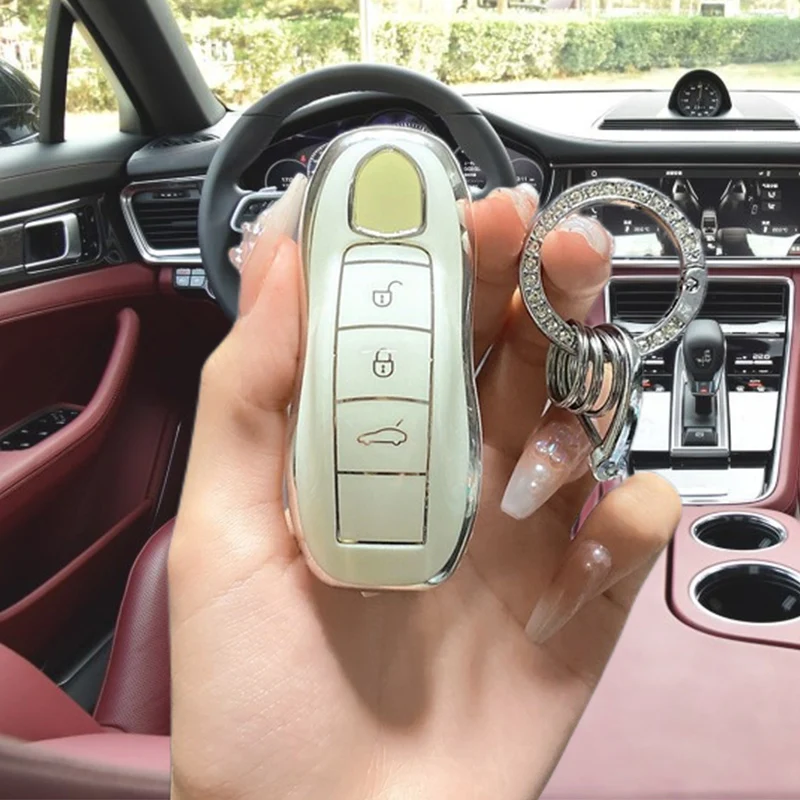 

Car Smart Key Case Cover Shell Keychain for Porsche Cayenne 911 996 Macan Panamera Boxster 981 986 987
