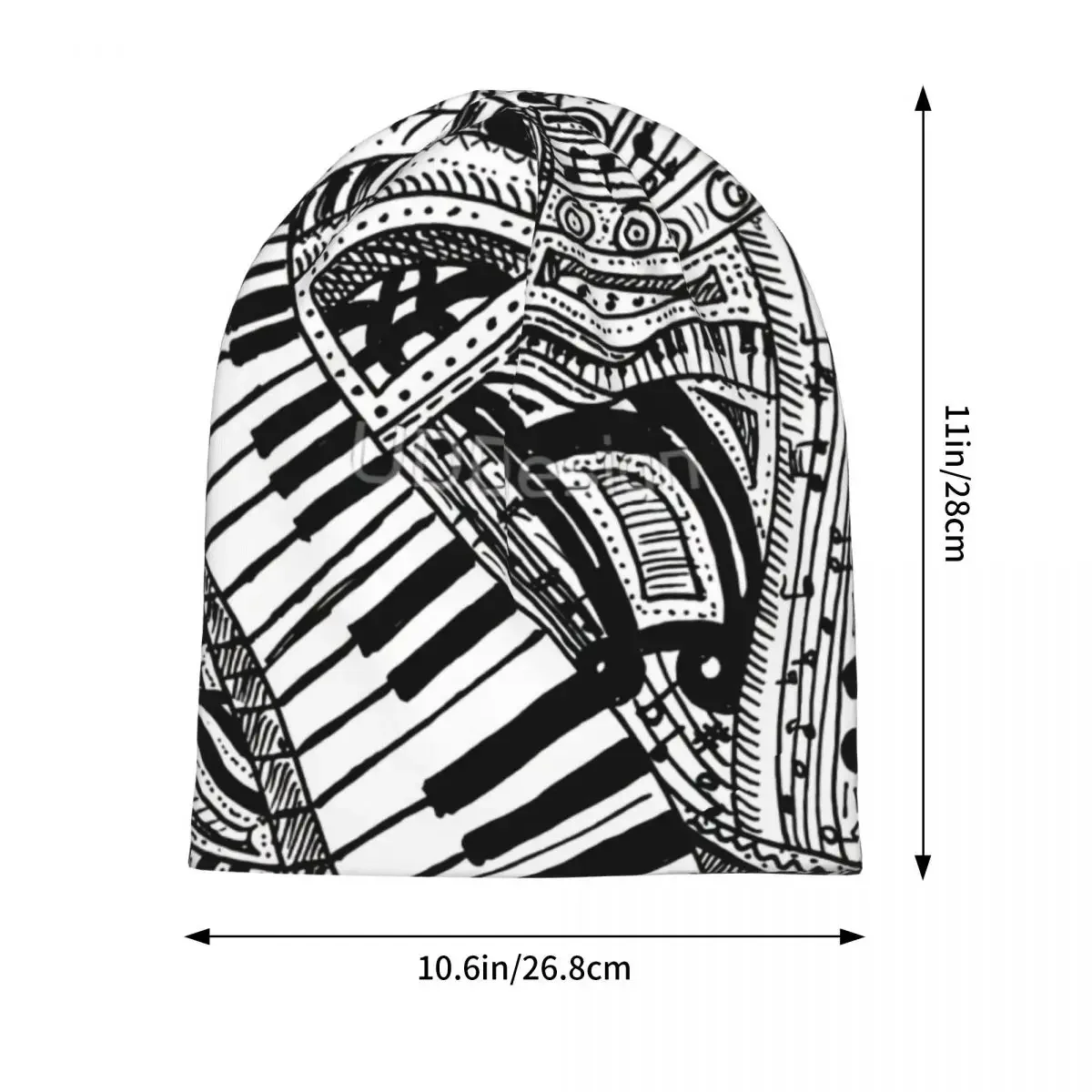 Классическая Шапка каракули с клавиатурой пианино Мужская Уличная тонкая шапка