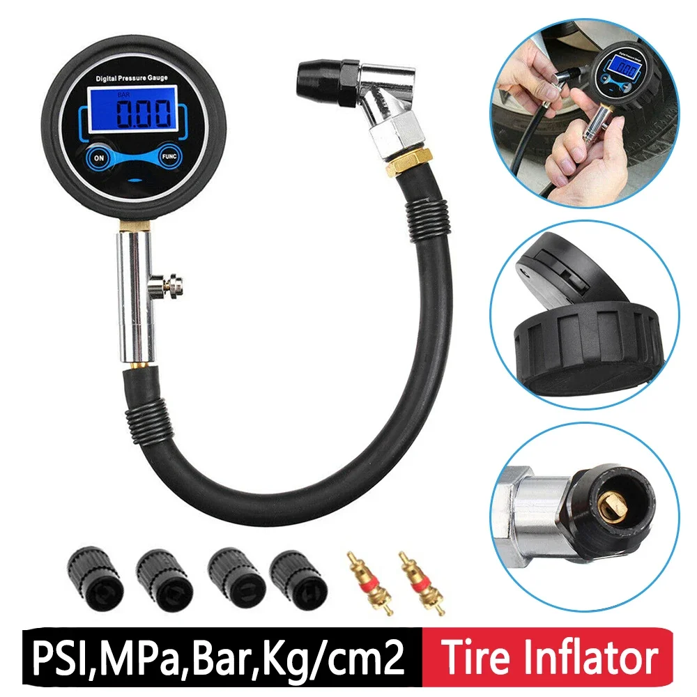 Цифровой Манометр Для Автомобилей 3-200 Фунтов На Квадратный Дюйм ЖК-дисплей