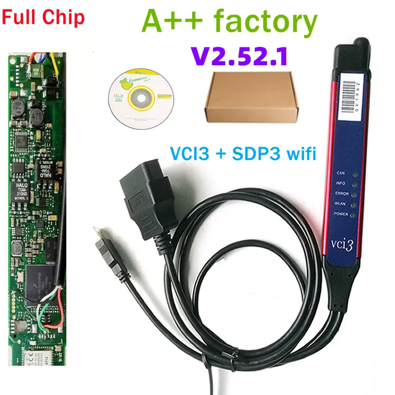 2022 полный чип V2.51.2 качество A ++ SDP3 VCI3 OBDII сканер wifi для Scania VCI-3 SCAN Trucks сверхмощная