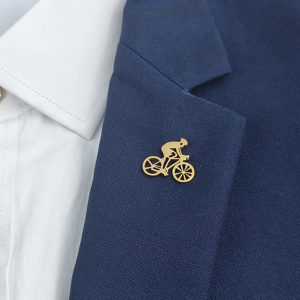 Мужская/женская брошь в форме велосипеда