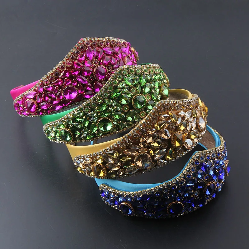 

Женский головной убор в стиле барокко Стразы, массивный головной убор, модный аксессуар для волос, 860