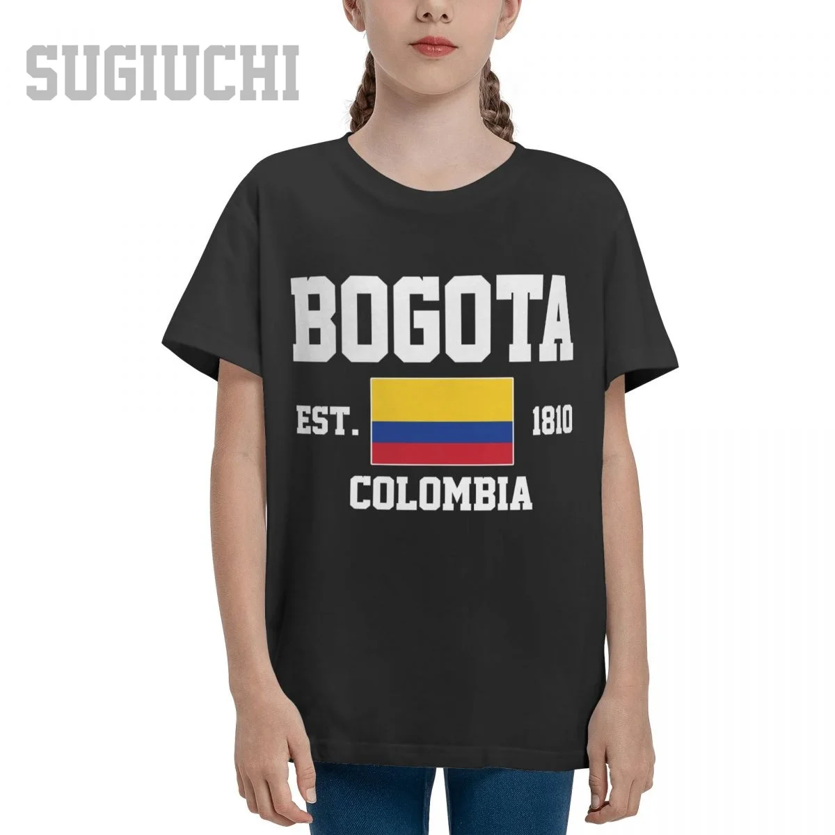 Unisex Youth Boy/Girl Colombia EST.1810 Bogota Capital T-shirt Kids tshirt tee 100% Cotton T Shirt o-neck short Children