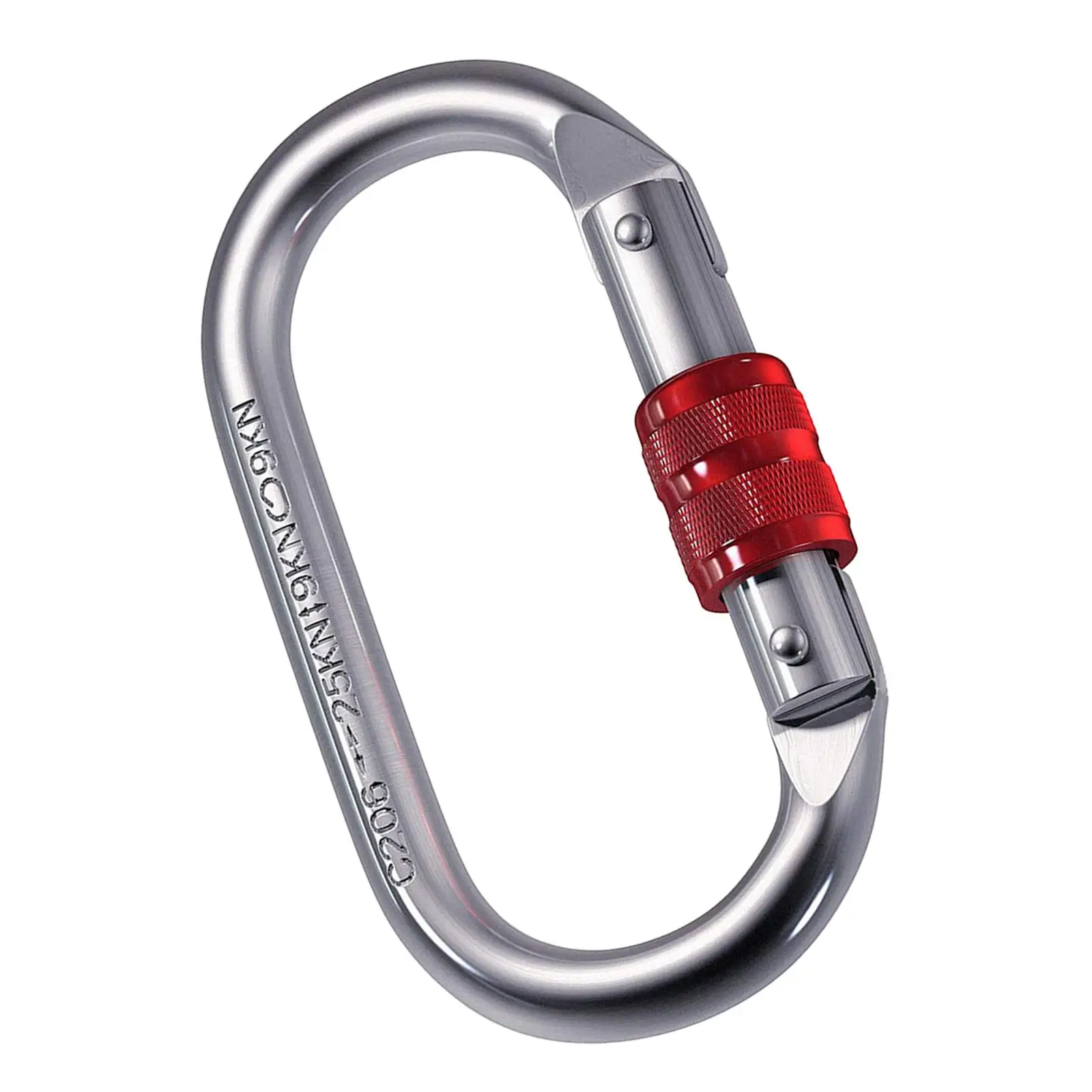 

25kN Locking Carabiner Screw Lock Hook Screwgate Heavy Duty O Shaped Gear for Hiking Rock Climbing Rappelling Caving Ropes