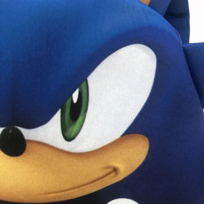 Фото Школьная сумка Sonic 23 см для мальчиков и девочек, рюкзак с героями мультфильмов, спортивные сумки для книг на открытом воздухе, детские и женские сумки, подарок на Рождество, день рождения, школьные принадлежности №2
