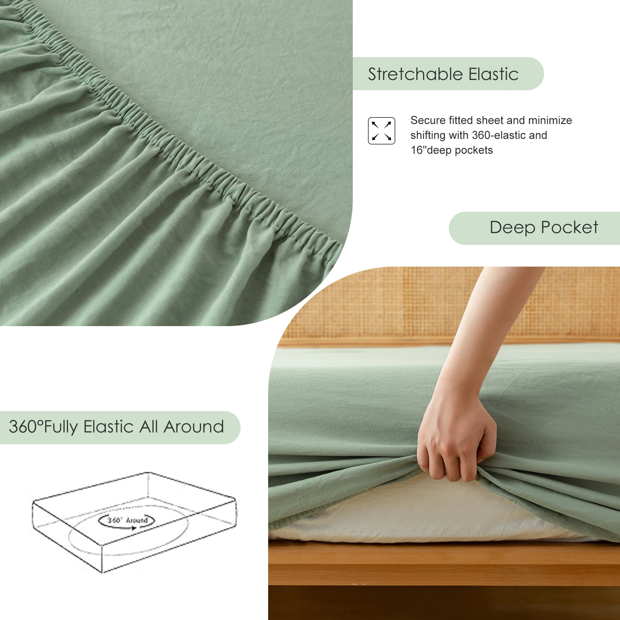 Ультра-мягкие детские комплекты постельного белья и наволочка зеленого цвета с 15