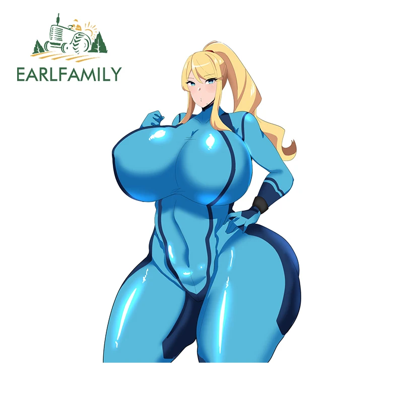 EARLFAMILY 13 см x 8 Zero Suit Samus Aran автомобильные наклейки Waifu огромная грудь пухлая хитай