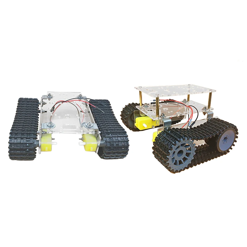 

Single Layer/Double Layer Super Economical Robot Tank Chassis Acrylic TT Motor 3-9V Crawler Car Smart Car Chassis