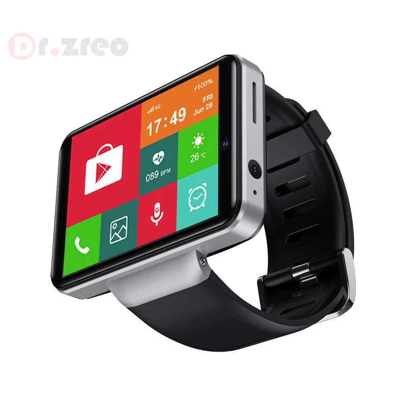 

Dr.zreo 4G Smart Watch Men 3GB 32GB 8MP Camera 2080mAh 2.4" Android 7.1 Watch Phone WIFI GPS Smartwatch 2021 DM100 DM101