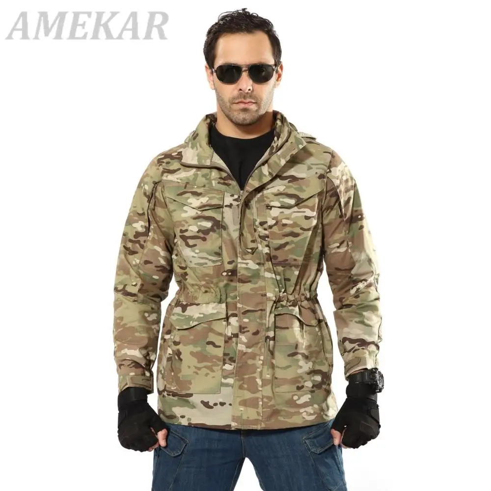 

2022 US UK Army Clothes Windbreaker Military Field Jackets Mens Winter Autumn Waterproof Flight Pilot Coat Hoodie Cargo Jacket