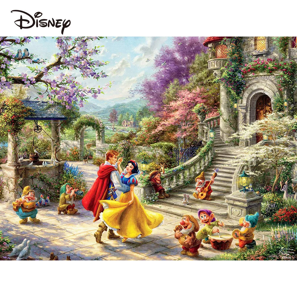 

Disney Diamond Embroidery Snow White Painting House Landscape Cross Stitch DIY Picture Rhinestones Mosaic Cartoon Handicraft