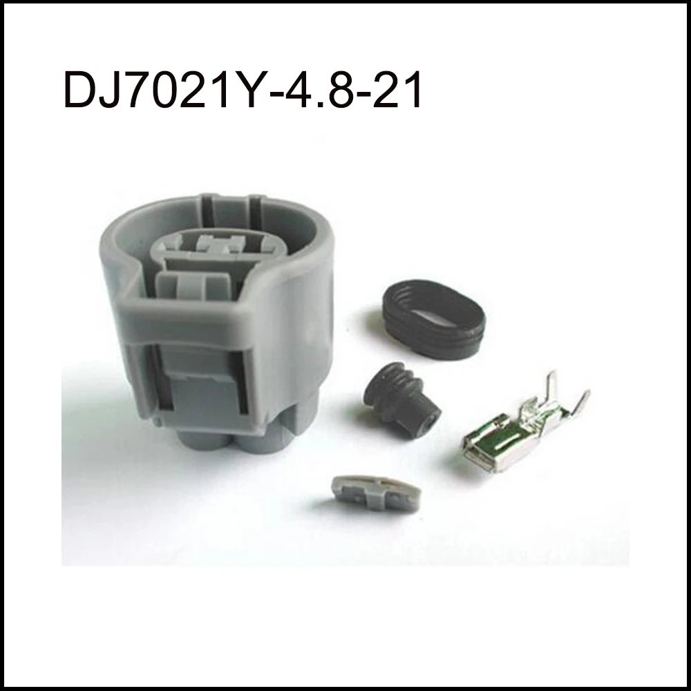 100 компл. DJ7021Y-4.8-11/21 автомобильный водонепроницаемый разъем, 2 контакта, гнездо, штекер кабеля