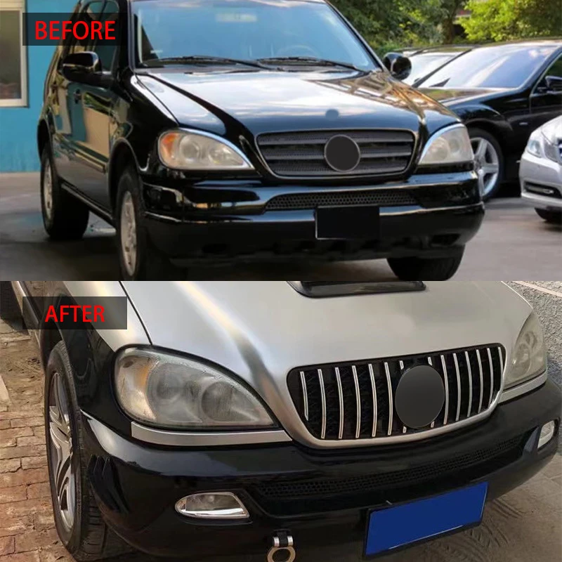 Передняя решетка для Mercedes Benz W163 ML-Class ML320 ML350 ML500 1998 1999 2000 2001 2002 2003 2004 Тюнинговые решетки ABS (art.: 3920ceed36fac) - 3920ceed36fac
