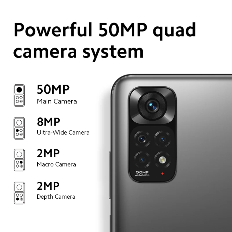 Tanie Globalna Wersja Xiaomi Redmi Note 11 Smartphone Snapdragon 680 Octa Core 33W Pro Szybkie ładowanie 50MP Quad Camera 64GB / 128GB NFC