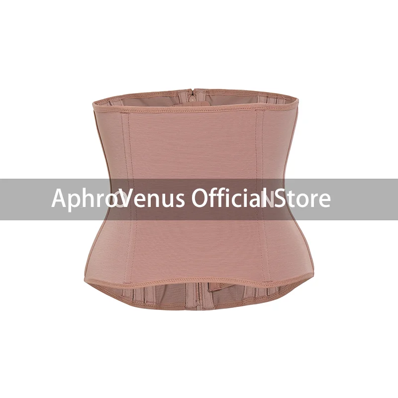 Double Compression Adjustable Zipper Body Sculpting Steel Bone Abdomen Belt Rubber Bustier Corset Femme Corsetto Waist Trainer