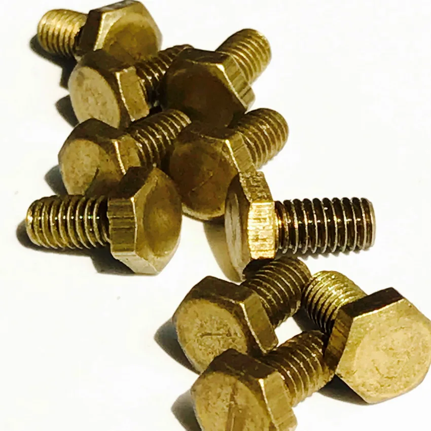 

Free Shipping Of 10pcs/pack Of Copper Made Hex Socket Head Cap Screw Brass Screw M5 With Different Length For Fastening