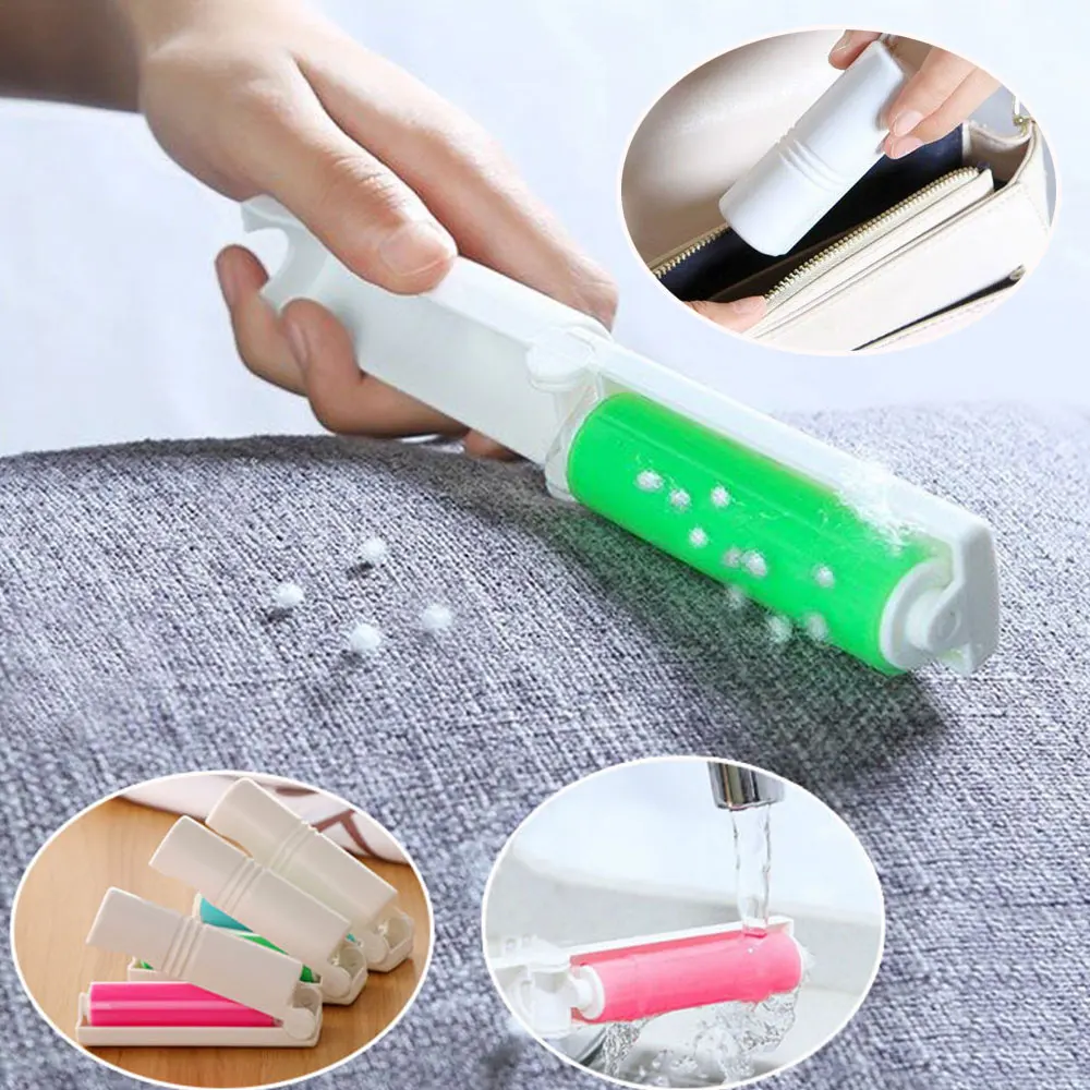 

Portable Lint Remover Mini Clothes Hair Sticky Roller Washable Reusable Home Clean Pet Hair Remover For Carpet Bed Sofa Clothing