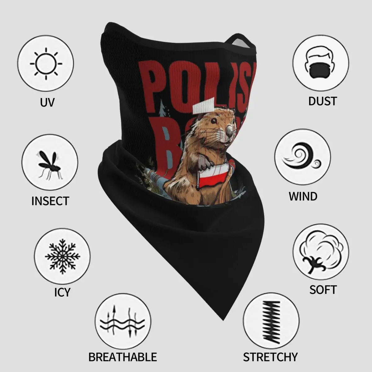 Летняя полированная маска для лица унисекс польская Балаклава быстросохнущая