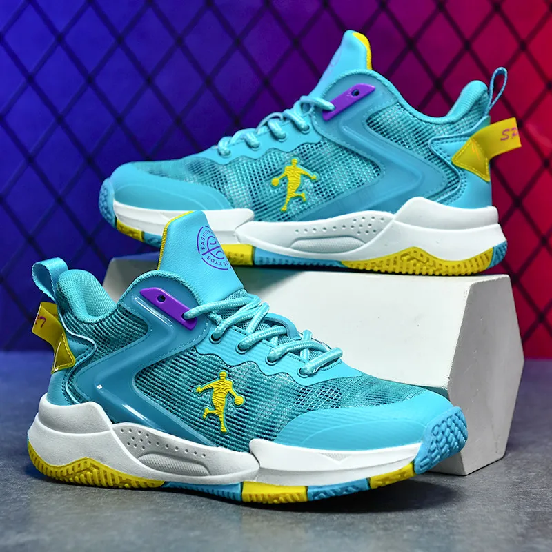 Summer Soft Mesh Breathable Basketball Shoes Boy Girl Anti-collision Kids Basketball Sports Shoes Non-slip Children's Sneakers