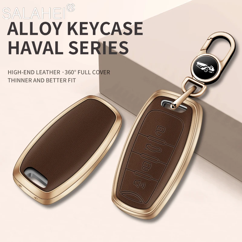 

Metal Leather Car Remote Key Case Cover Shell Fob For Great Wall Haval Hover H1 H4 H6 H7 H9 F5 F7 H2S GMW Coupe Auto Accessories