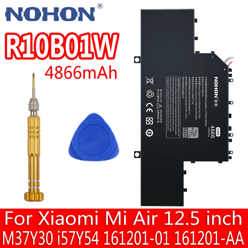 

NOHON R10B01W Laptop Battery For Xiaomi Mi Air 12.5 inch Tablet Battery 161201-01 161201-AA M37Y30 i57Y54 Replacement 4866mAh