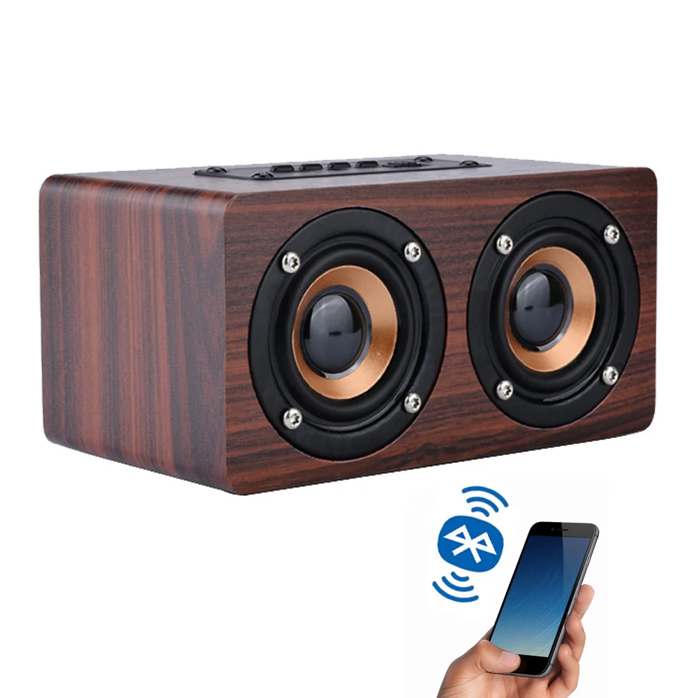 

Wooden Wireless Bluetooth Speaker Portable HiFi Shock Bass Altavoz TF Caixa De Som Soundbar For IPhone Sumsung Xiaomi Berserk