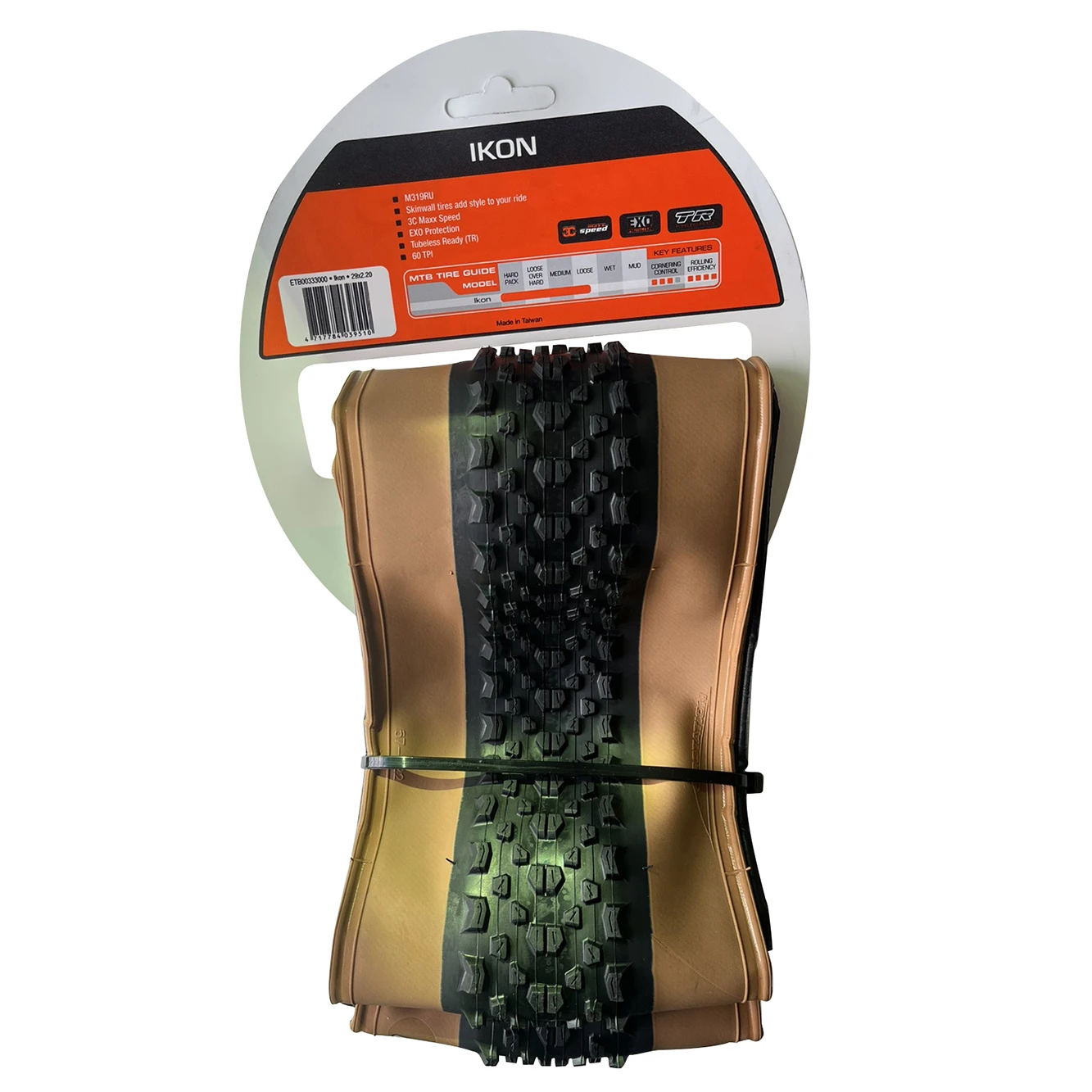 Maxxis Ikon 29x2 2 дюймов бескамерный (M319RU) складной 3C MaxxSpeed EXO TR Skinwall черный коричневый