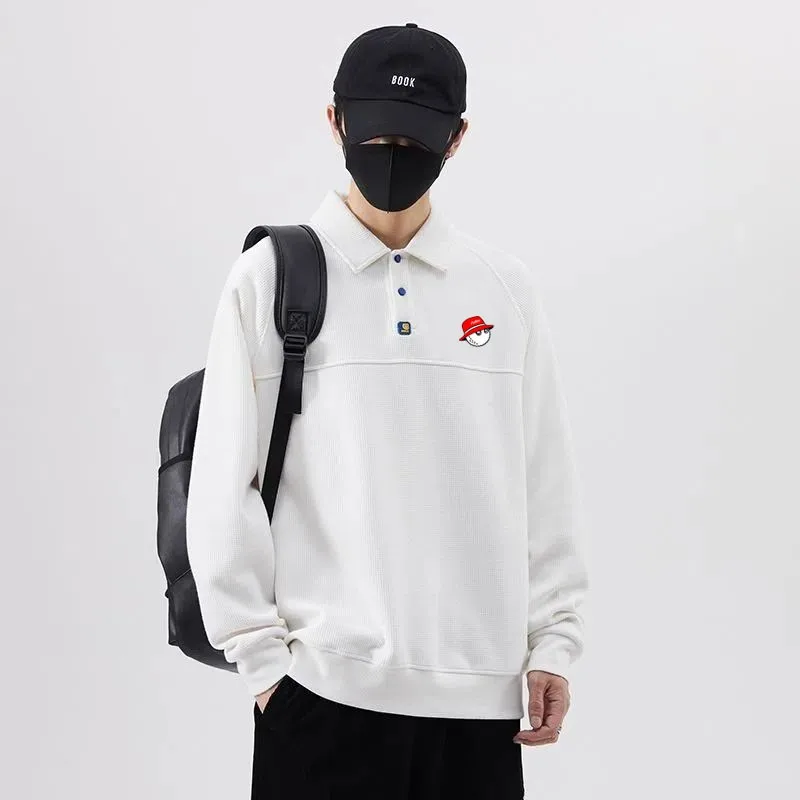

2023 spring golf clothing men's loose hoodie golf top golf clothing sports men's lapel shirt hoodie golf T-shirt