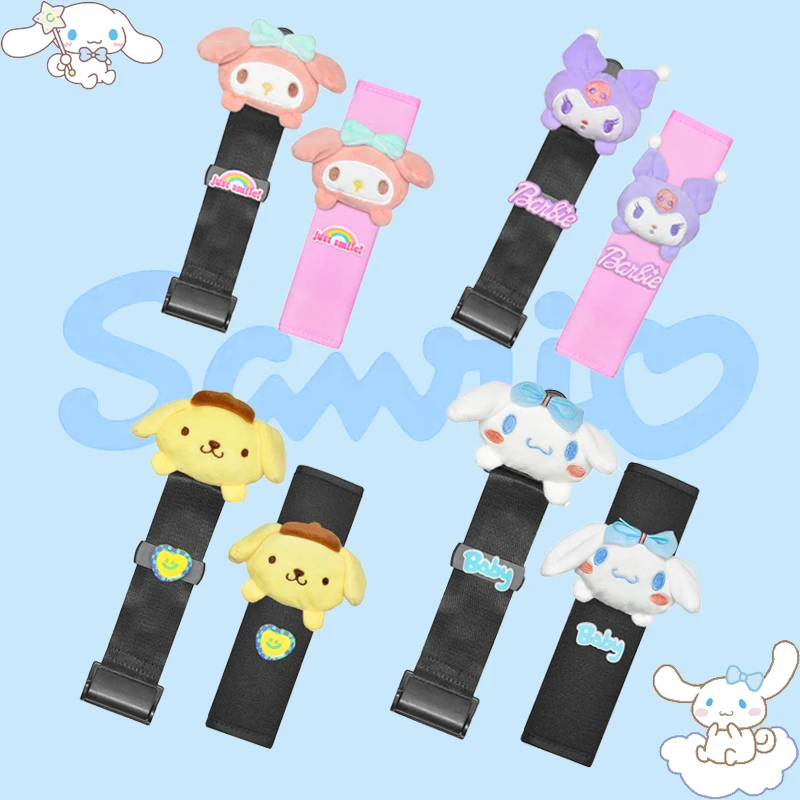

Sanrio Kawaii My Melody Kuromi Cinnamoroll Car Seat Belt Protector Children's Car Seat Belt Anchor Cute Car Belt Protector