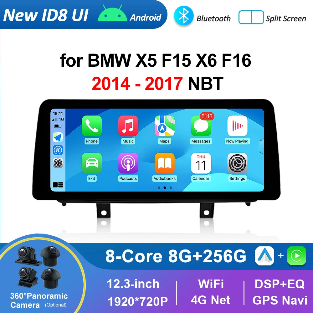 Android Auto Авто Радио Видеоплеер Carplay DSP Стерео для BMW X5 F15 X6 F16 NBT System 2014-2017 HD Сенсорный