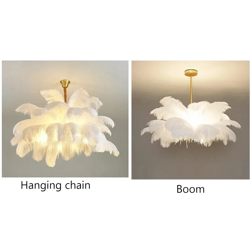 Плафонье LED en Plumes d'Autruche au Design Nordique, Светильник Décoratif d'Nik, Idéal pour un Salon ou une Chambre à Coucher (art.: 3920cc71faca3) - 3920cc71faca3