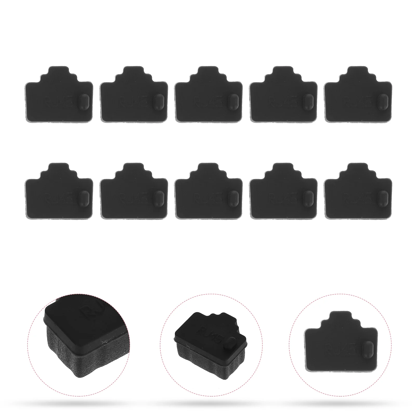 

20 Pcs Switch Ethernet Receptacle Interface Caps Router Port Dust Covers Ethernet Hub Stoppers Network Silica Gel