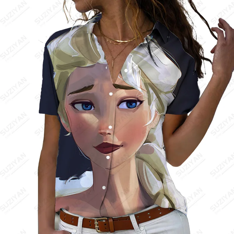 

Блузка женская с коротким рукавом и принтом Микки Мауса