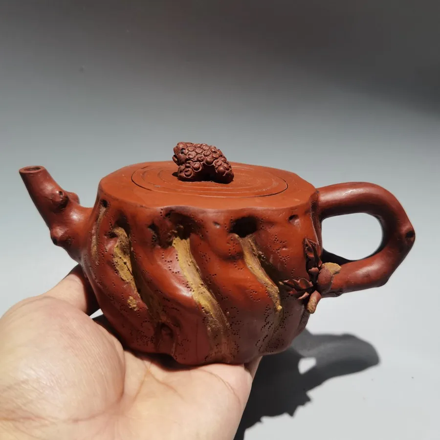 

Китайские Yixing фиолетовые глиняные чайные горшки красная грязь ручная работа горшок чайный набор Jiang Rong 380 мл