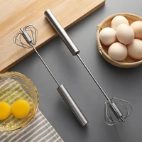 baking tools household rotary egg beater hand held 10 inch 12 inch stainless steel semi automatic egg beater egg stirrer