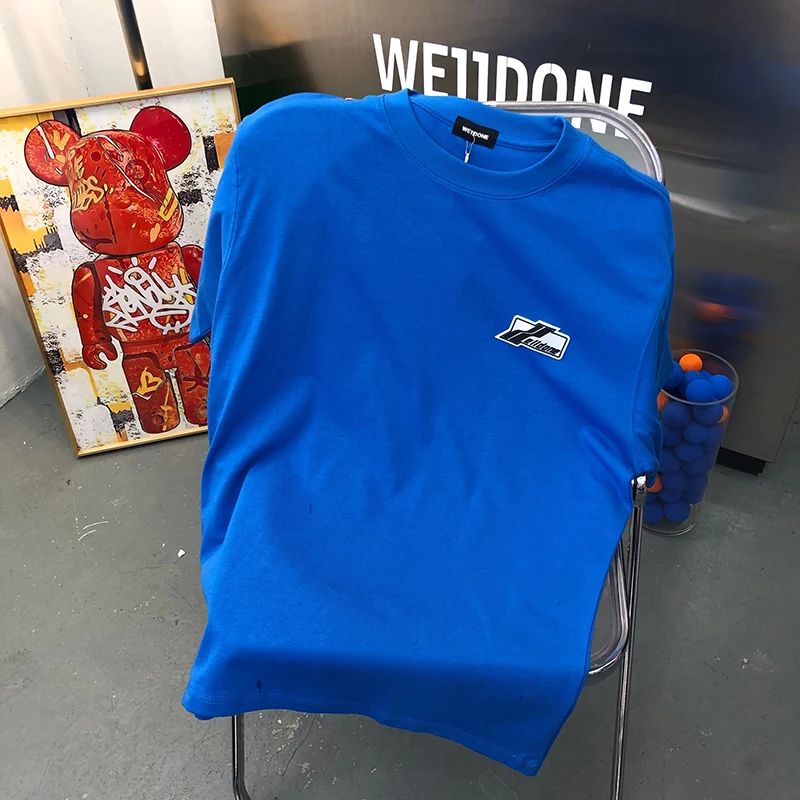 

WE11DONE Short Sleeve Oversize Cotton Embroidered Small Label Men Women 1:1 Welldone T-Shirt