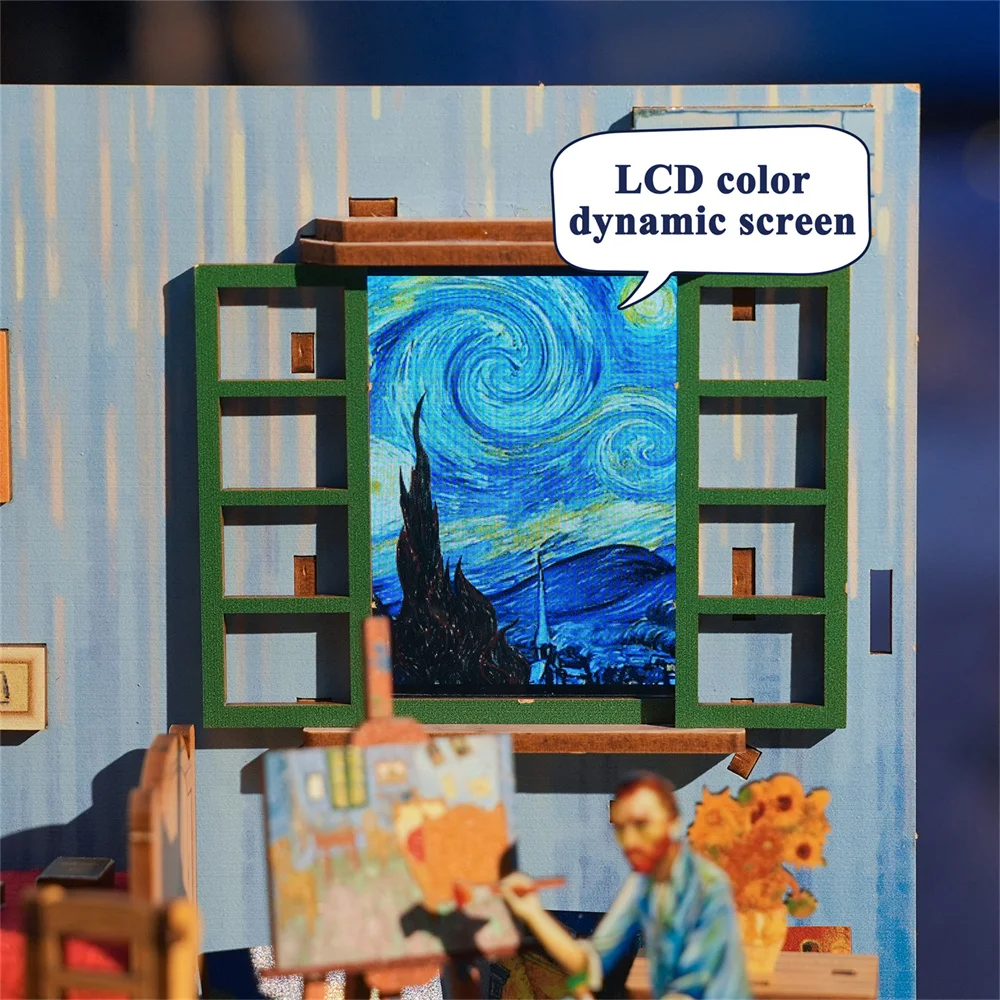 Звуковая машина Tonecheer для спальни Винсента 3D Деревянный пазл миниатюрный