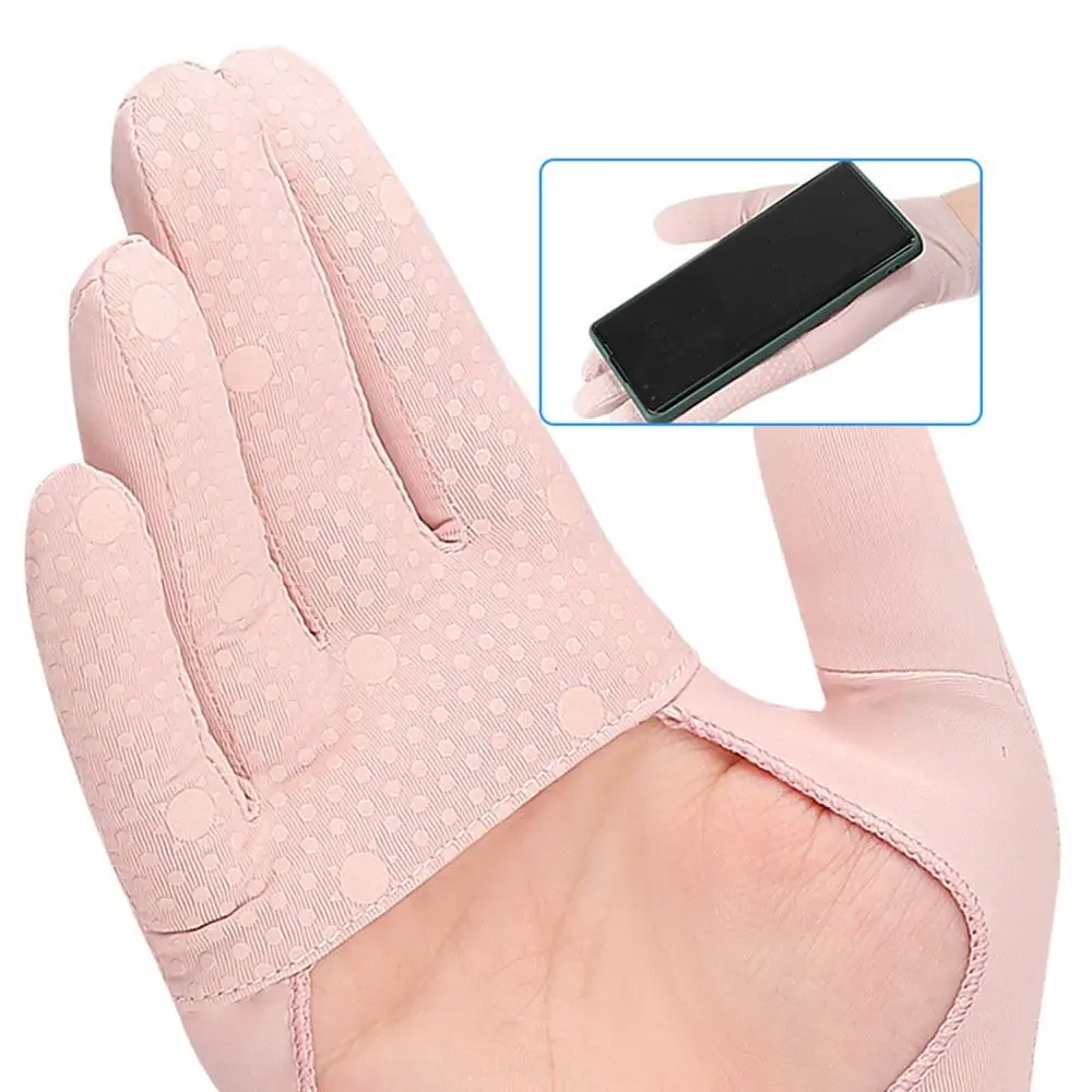 Хлопковые аксессуары для телефона UPF 50 + Нескользящие перчатки вождения тонкие