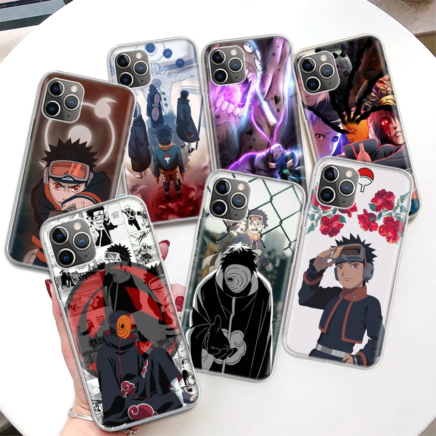

Naruto Uchiha Obito Coque Phone Case For iPhone 11 Pro Max 12 Mini 13 7 8 Plus X XR XS SE 2020 6 6S 5 5S Apple Soft Cover