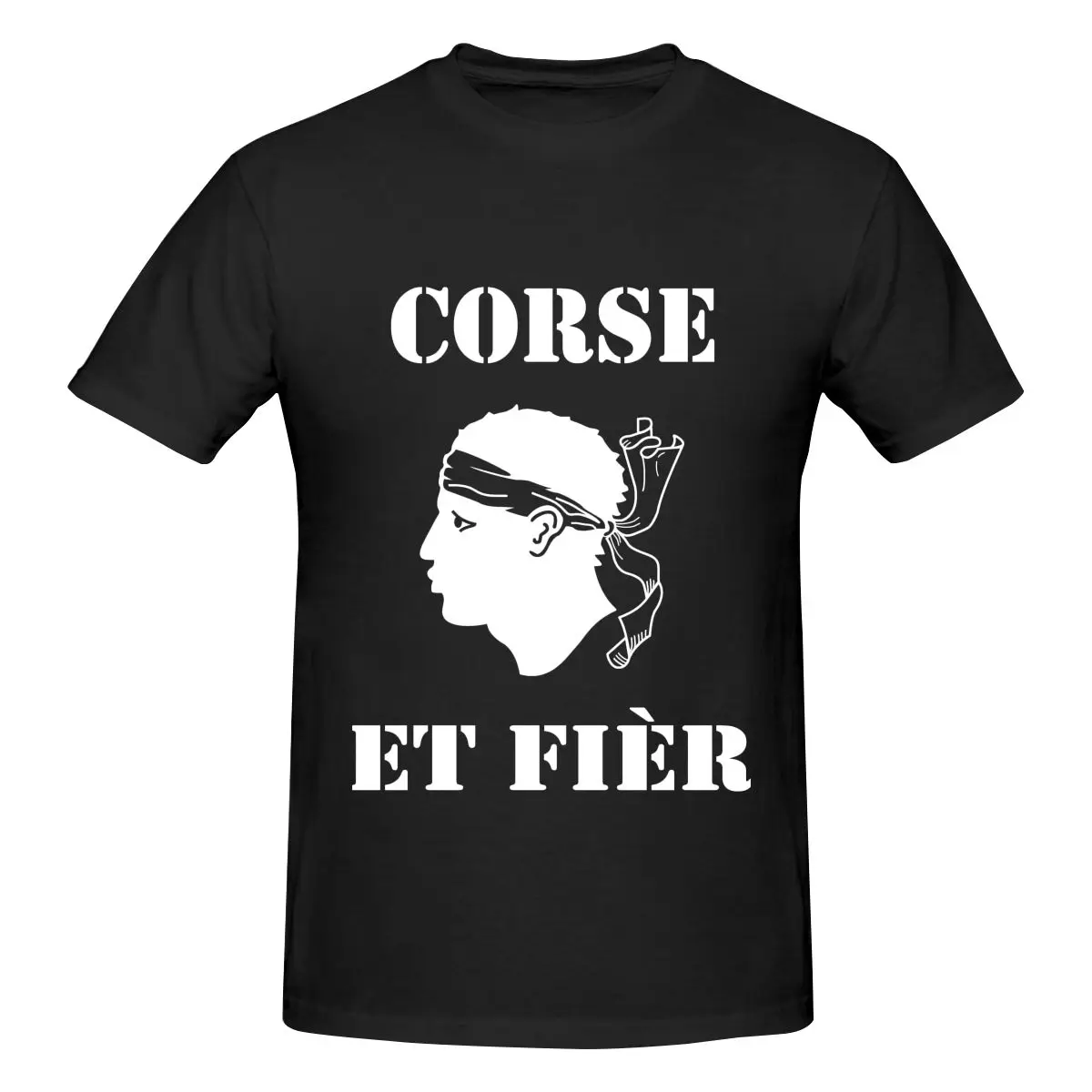 

Corse Et Fier Du Au Corsica Vintage Distressed Men'S T-Shirt Streetwear Oversized Washed Top Male Clothing