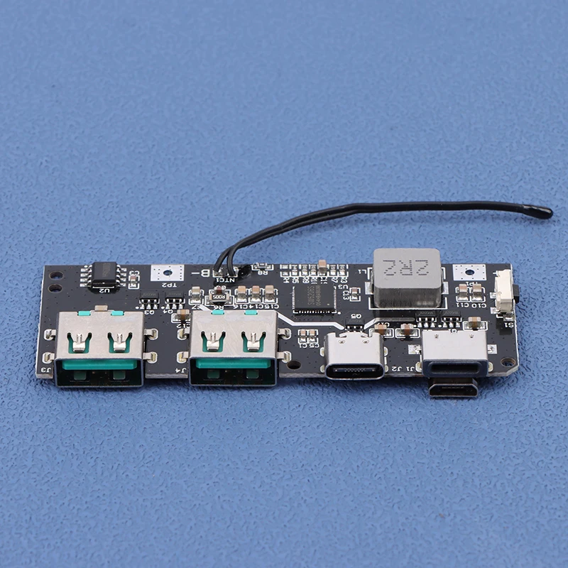 Внешний аккумулятор QC4.0 QC3.0 светодиодный с двумя USB-портами 5 В 22 А 18650 Вт Micro/Type-C USB