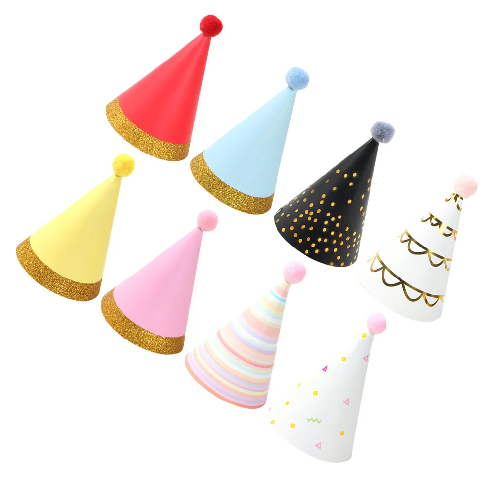 8 шт. шарик для волос остроконечная шляпа на день рождения милая праздничная с
