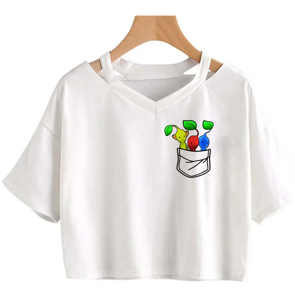Женские футболки Pikmin graphic Y2K женская футболка аниме 2000s y2k одежда Аниме