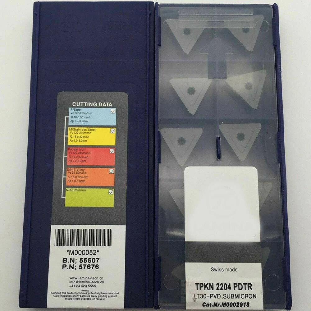Эффективные TPKN2204 PDTR LT30 PVD-фрезерные вставки для лезвий крупномасштабной резки и