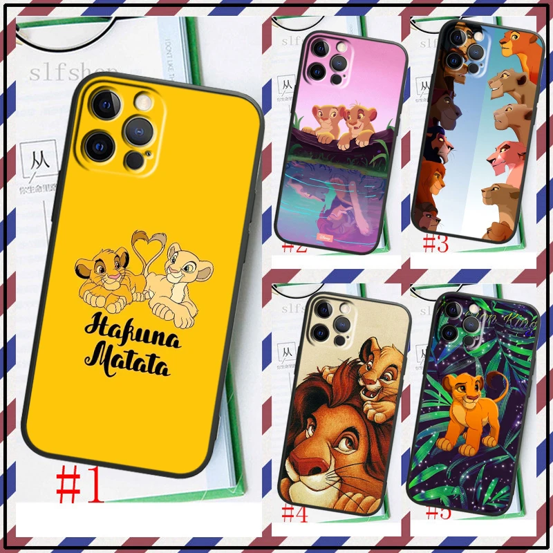 

Disney The Lion King Phone Case For Apple iPhone 14 13 12 11 SE XS XR X 7 8 6 5 mini Plus Pro MAX 2020 Black FUndas TPU