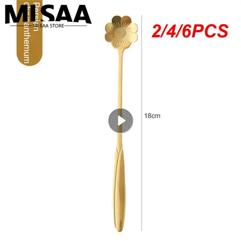 2/4/6 шт. ложка для смешивания с длинной ручкой удлиненная креативная длинная 18 см