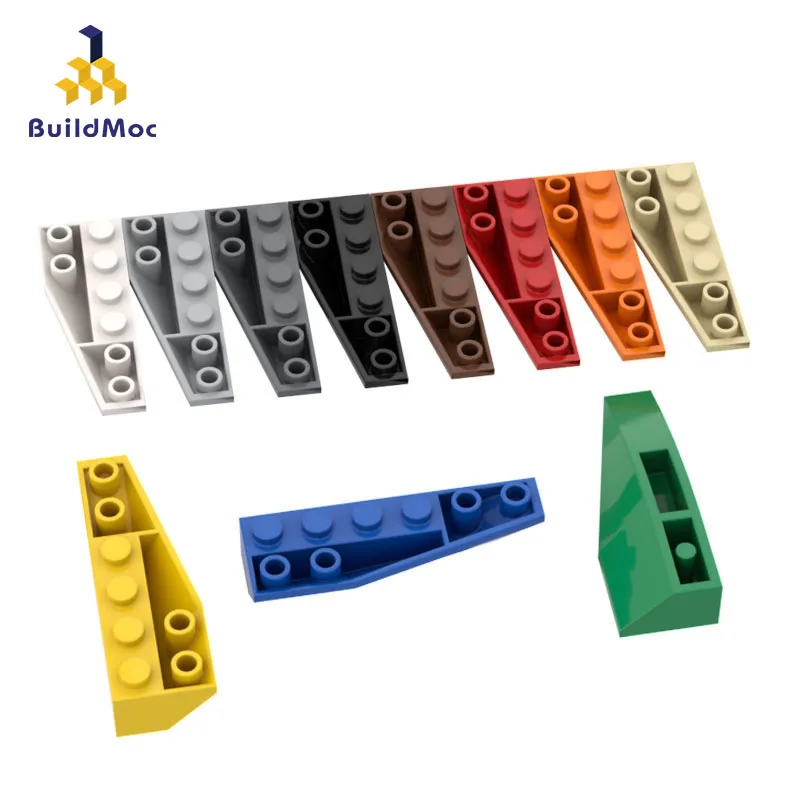 

BuildMoc 10PCS Assembles Particles 41764 2x6 Reverse Wedge Right Bricks Building Blocks Replaceable High-Tech Part For Children